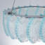 Lustre en cristal bleu 23,62 "avec cordon réglable (lampe à DEL à intensité variable 3 couleurs)