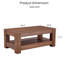 Table basse moderne avec rangement à 2 niveaux, centre de table en panneau de fibres à densité moyenne pour le salon, capacité de poids élevée et assemblage facile-611405048