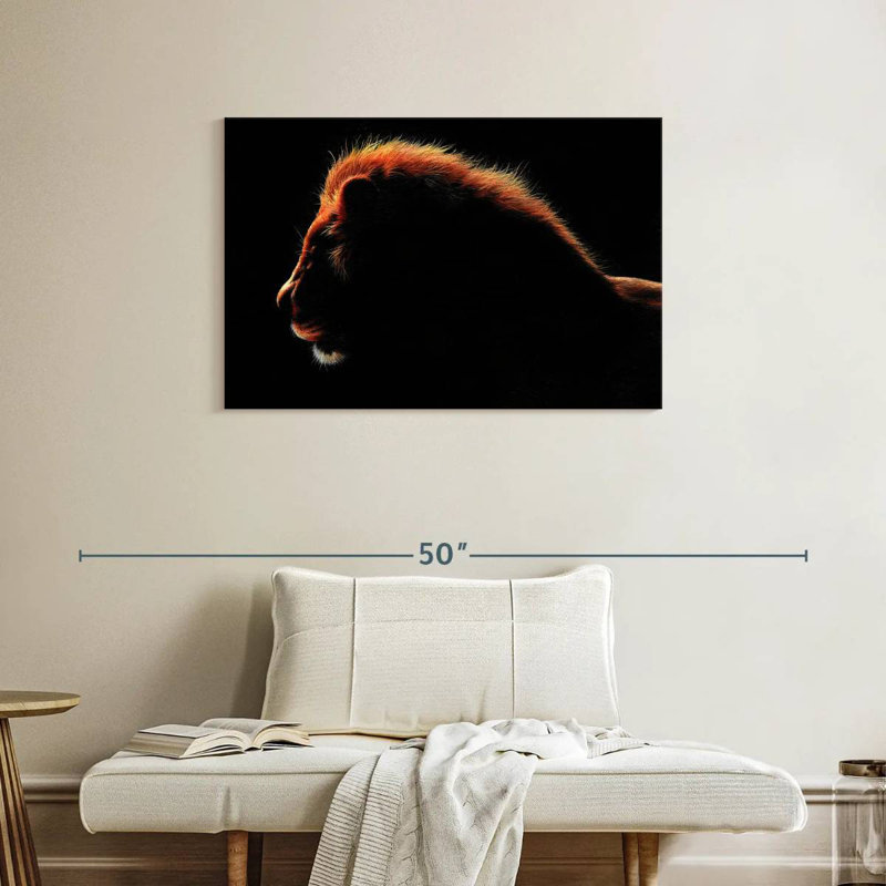 Brampt African Lion At Twilight, 24" H x 36" W