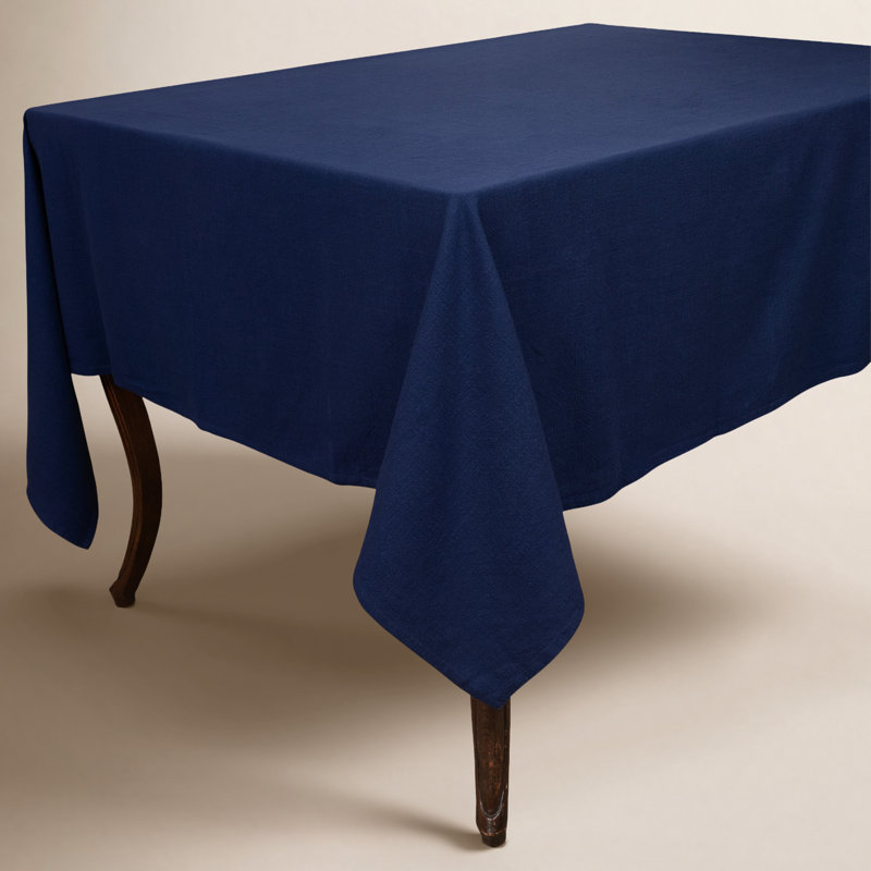 Asanta Washed Rustic Tablecloth, 70" x 70", Blue
