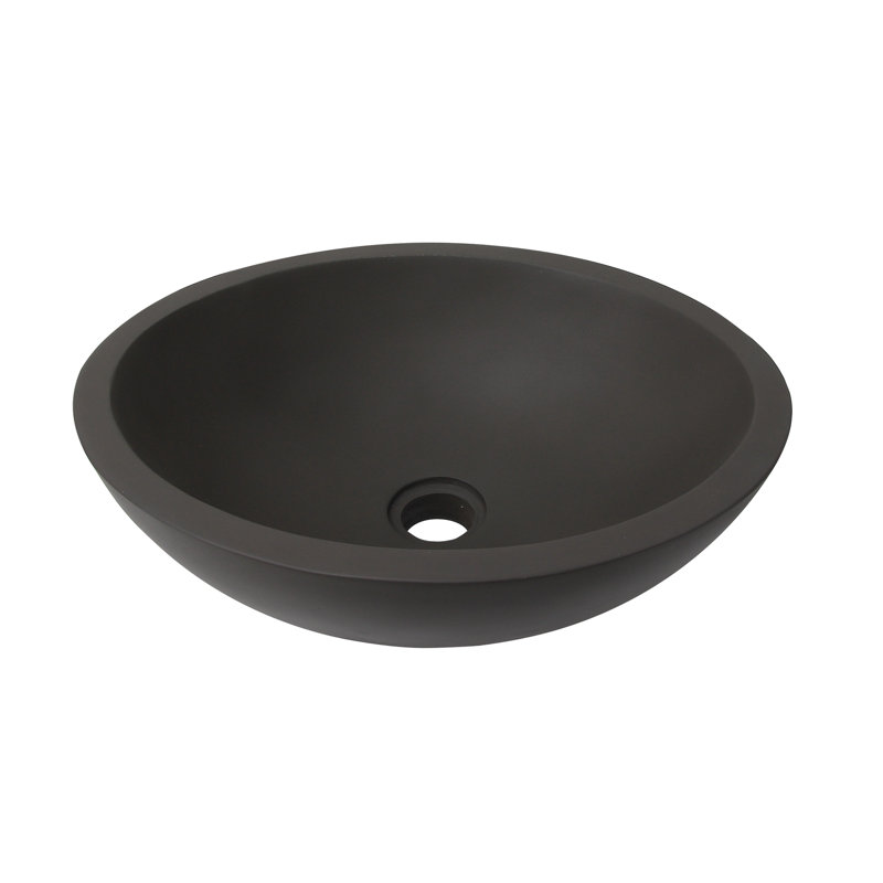Barclay Caspar 13.5'' Concrete Oval Bathroom Sink, Gray