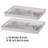 Fara Rectangular Tray Set Of 2, Marble Design, Cutout Handle, White Plastic-123774332