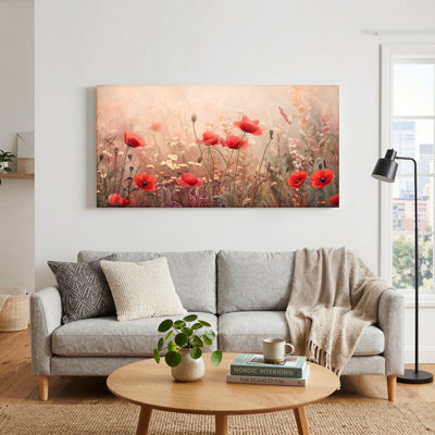 Red Poppies Canvas Wall Art Set Of 1