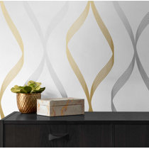 Wayfair  Gold Self-Adhesive Wallpaper You'll Love in 2024