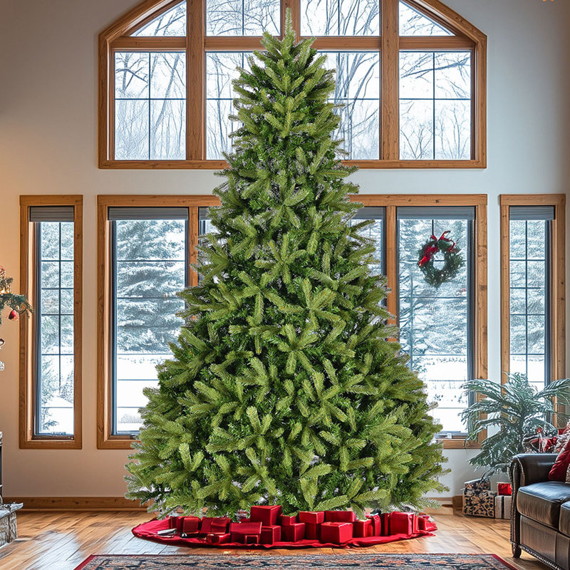 The Holiday Aisle® Unlit Hinged Spruce Artificial Christmas Tree ...