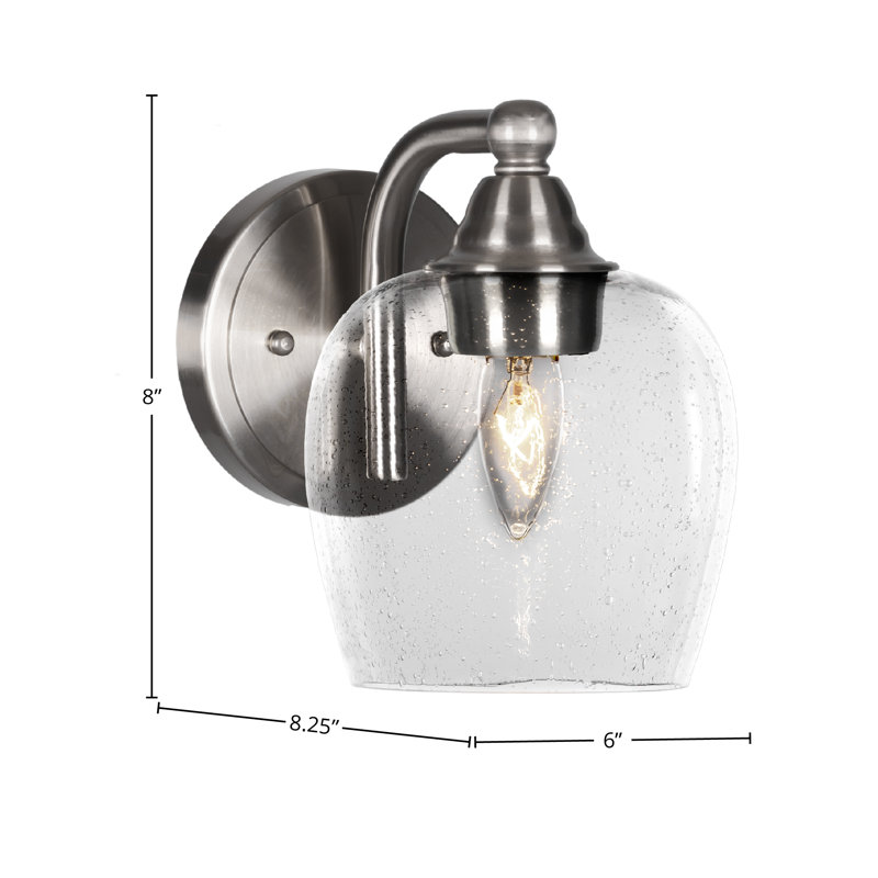 Applique murale 1 lumière Achen, Nickel brossé
