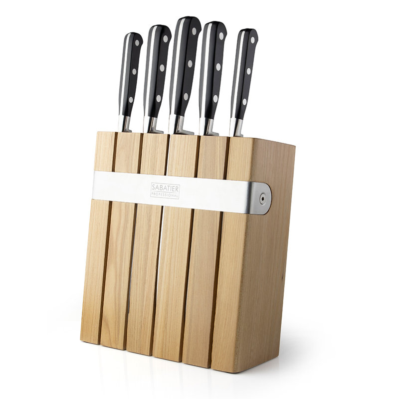 Sabatier Professional Sabatier 6 Piece High Carbon Stainless Steel Knife Block Set