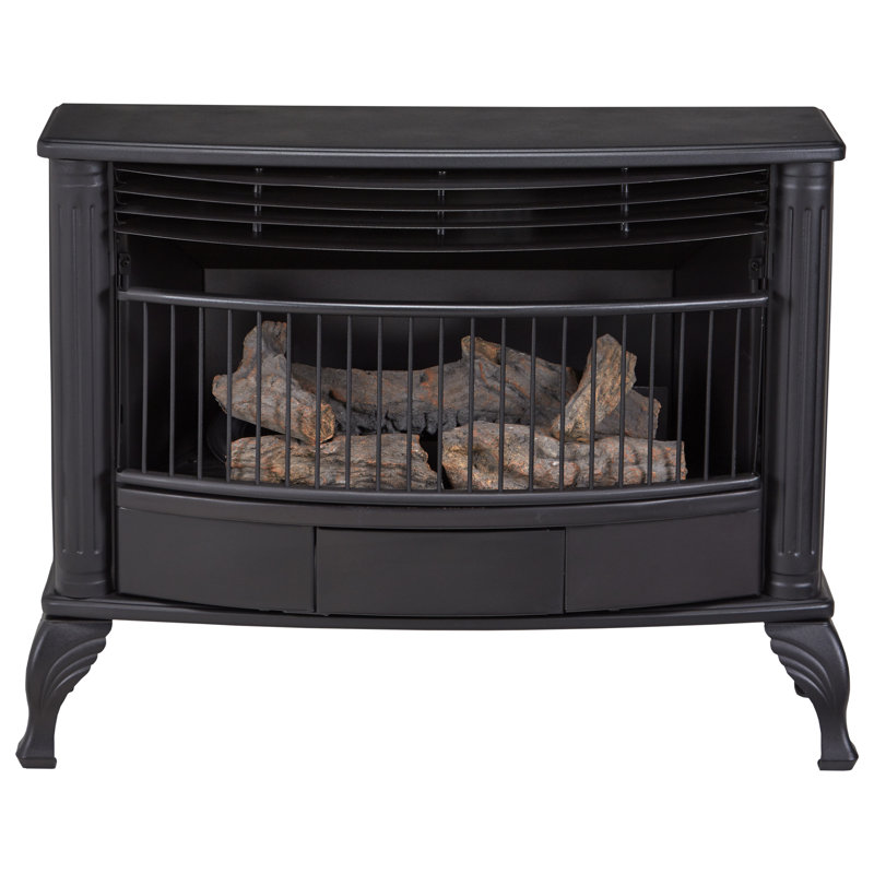 ProCom Ventless Dual Fuel Gas Stove - 25,000 BTU, Remote Control, Black Finish - Model# QNSD250RT