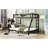 Black Twin Xl Over Queen Bunk Bed, Solid And Stable, Under Bed Storage, Side Ladders, Guardrail For Metal Queen, Non-Fading Coating, Convenience