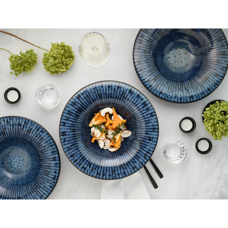 Allegra Magic, Gourmet Plate 4 Pcs, Blue