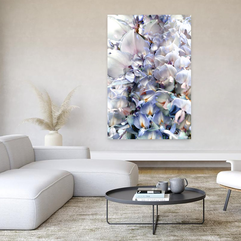 Art contemporain, fleur romantique romantique, H 60 po x l 40 po