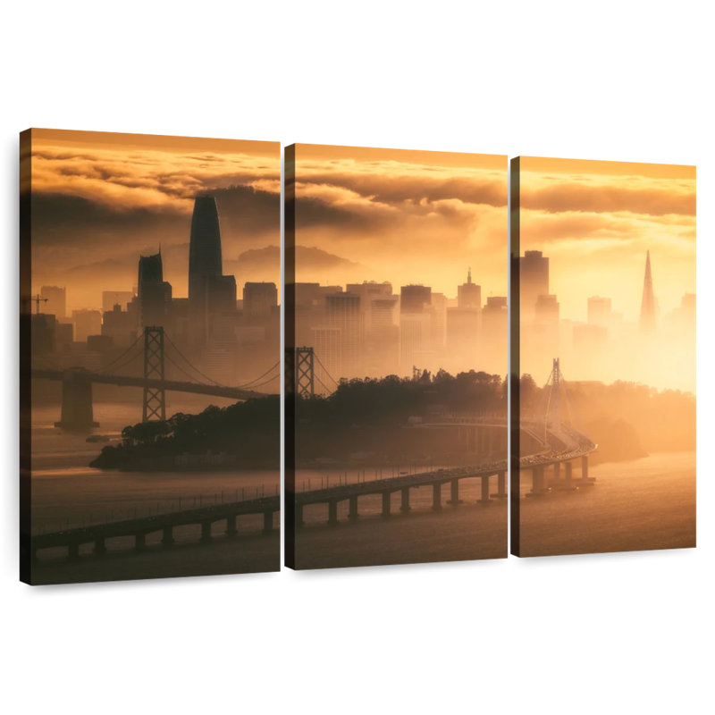 Sireci San Francisco Sunset Fog, 42" H x 65" W