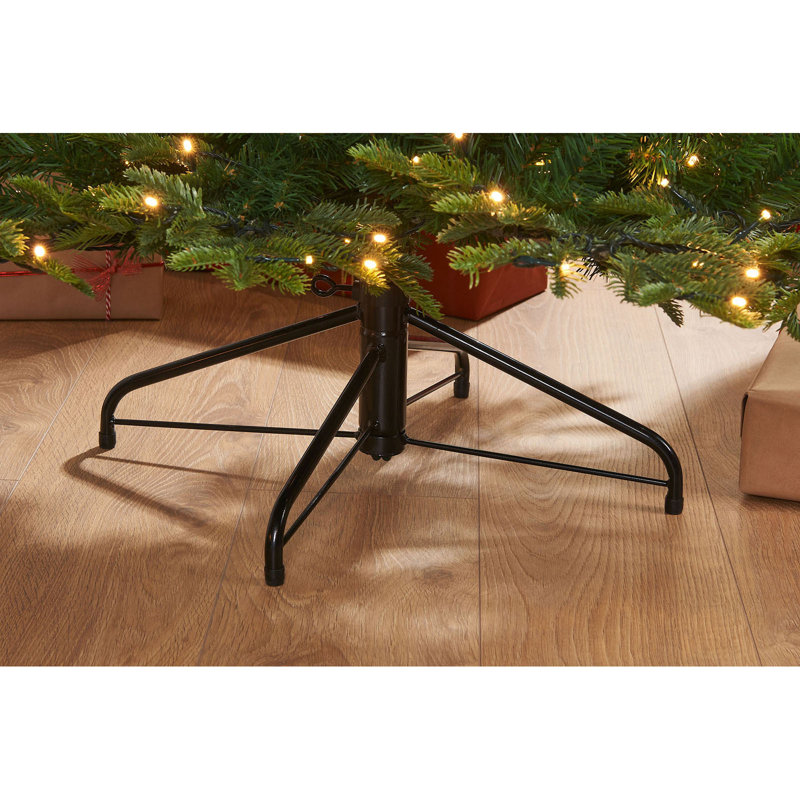 Lighted Artificial Pine Christmas Tree, 7ft H x 4.33ft W x 4.33ft D