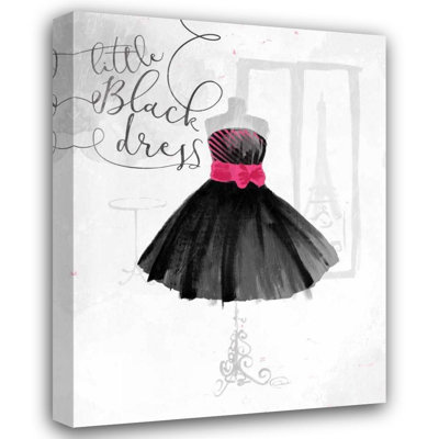 House of Hampton® OnRei Gallery Wrapped Canvas Art Titled: Little Black Dress