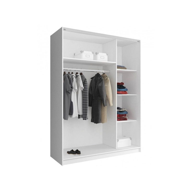 Fazin 2 Door Solid + Manufactured Wood Wardrobe, Oak Sonoma