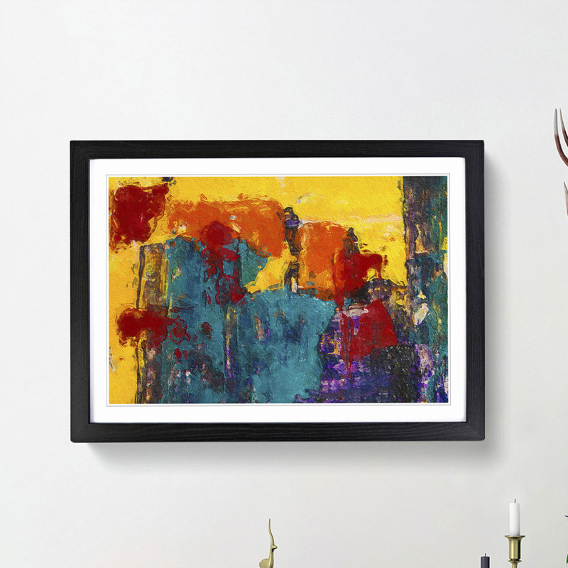 Abstract Vol.64 by S.Johnson - Single Picture Frame Print, 24cm H x 33cm W x 2cm D, Black Framed