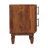 Wood Louvre Bedside Unit,Brown,2-Drawers-76684653