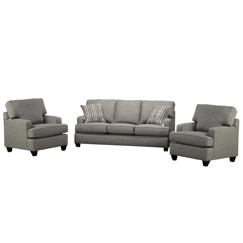 Ensemble de canapé et deux chaises en tissu Baxter, pierre, Pierre