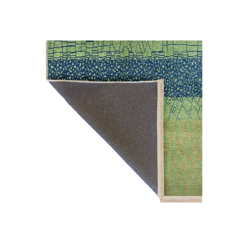 Tapis décoratif à motif géométrique lavable, Sous-tapis rectangulaire de 3 pi 3 po x 4 pi 11 po