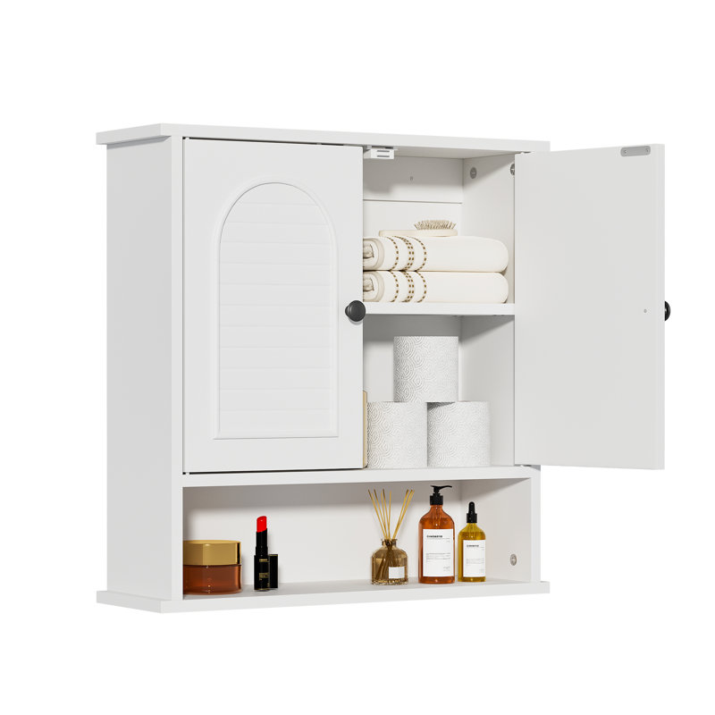 Armoire de salle de bain murale blanche, Blanc
