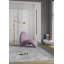 MoMa Modern Wool Upholstered Metal Accent Chair