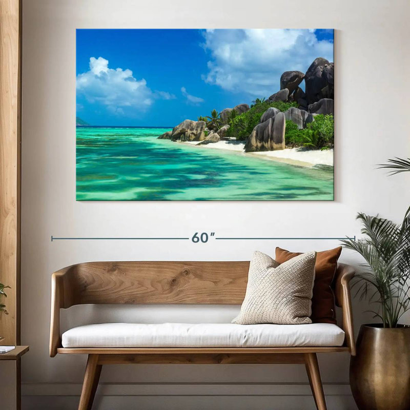 Gillard Seychelles, île de La Digue, H 34 po x l 51 po