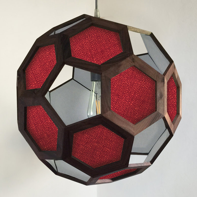 Chevalier 1 - Light Oil Pendant, Walnut/Red