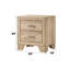 Table de chevet pour chambre à coucher - 2 armoires à tiroirs spacieuses avec structure à patins de butée Élégant accessoire de poignée en métal Finition naturelle Tiroirs spacieux Quincaillerie de fabrication lisse Conception aérée