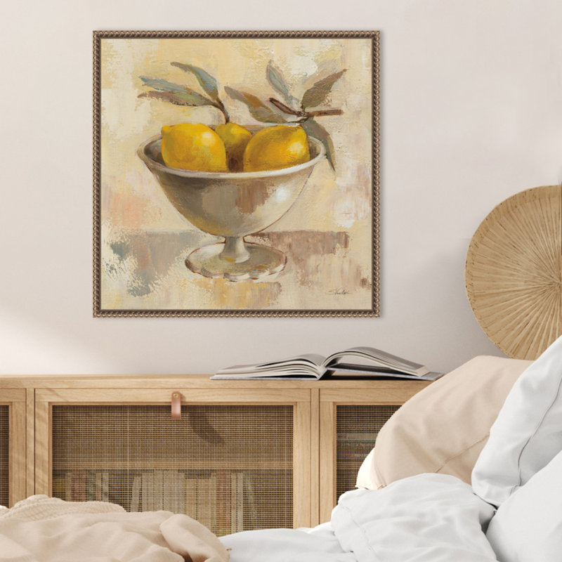 «Fruits in Old Bowl I» par Silvia Vassileva, reproduction d'art sur toile encadrée, H 22 po x l 22 po