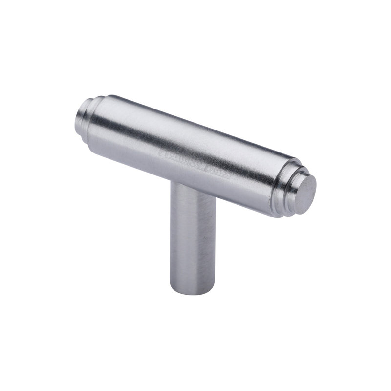 Heritage Brass Cabinet Knob Stepped T-Bar Design 45mm