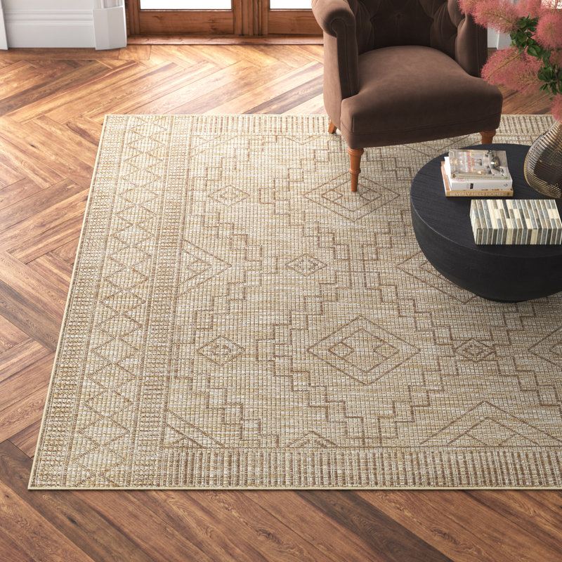 Bronwyn Oriental Indoor / Outdoor Rug, Rectangle 5'3" x 7'