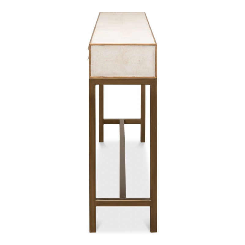 Shagreen 54'' W Console Table, Antique Gray