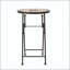 Table d'appoint pliante Silvester avec plateau en mosaïque de pierre - Style transitionnel