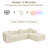 Hartwig Boneless 108" Oversized Modular Sleeper Sectional Compression Sofa Bed with Reversible Chaise, No-Assembly Floor Couch-1409768165