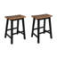 Tabourets de cuisine en bois à hauteur de comptoir 2 pièces Farmhouse Rustic