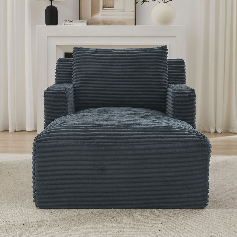 Méridienne intérieure simple, revêtement moderne en velours côtelé, aucun assemblage requis, canapé-lit confortable pour le salon, le bureau, l’appartement
