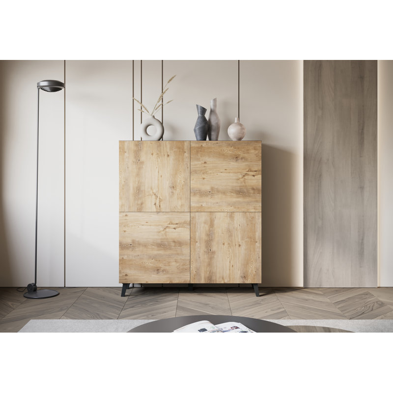 Highboard Accent Chest, Grey/Brown