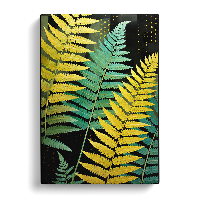 Fern Leaf Constructivism No.3 - Wrapped Canvas, 50cm H x 35cm W x 3cm D