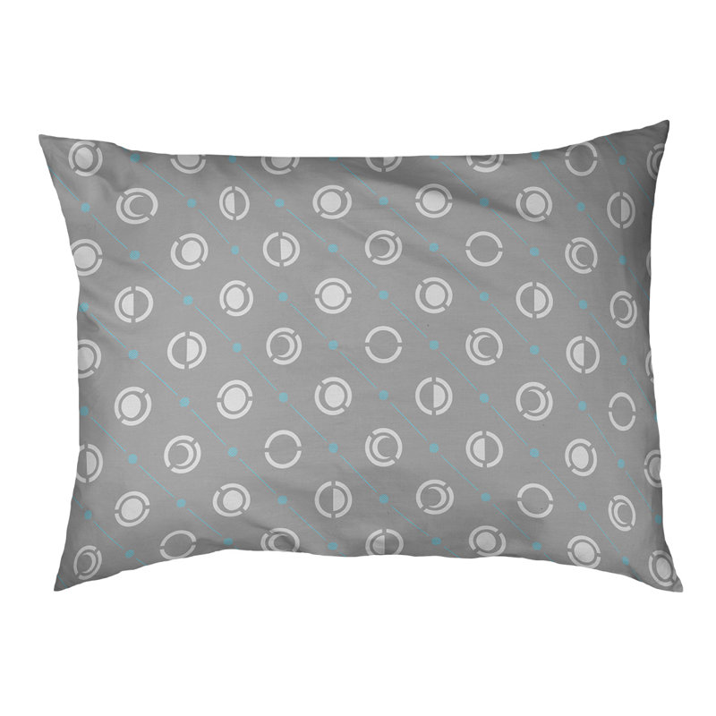 Coussin d’extérieur pour chien moon phases Chenault, Moyen (l 40 po x P 6,5 po x H 30 po), Bleu sarcelle/Gris
