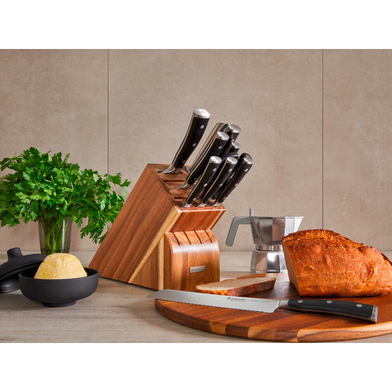 WÜSTHOF Classic Ikon 11-Piece Block Set, Acacia