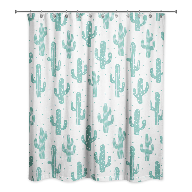 Rideau de douche Floral, Bleu sarcelle