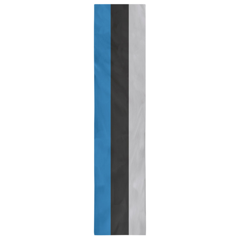 Chemin de table basket New York, L 90 po x l 16 po, Bleu / noir / argent, Sergé de coton