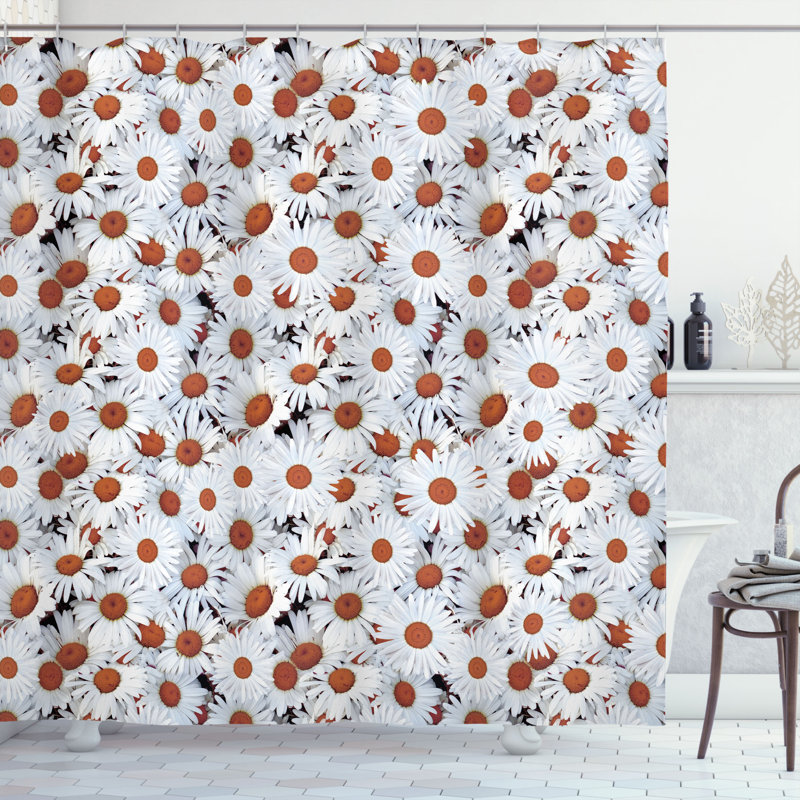 Shower Curtain with Hooks Included, 70" H x 69" W