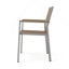 Chaise de salle à manger CAPE CORAL ALUMINUM AVEC BOIS (ensemble de 2)