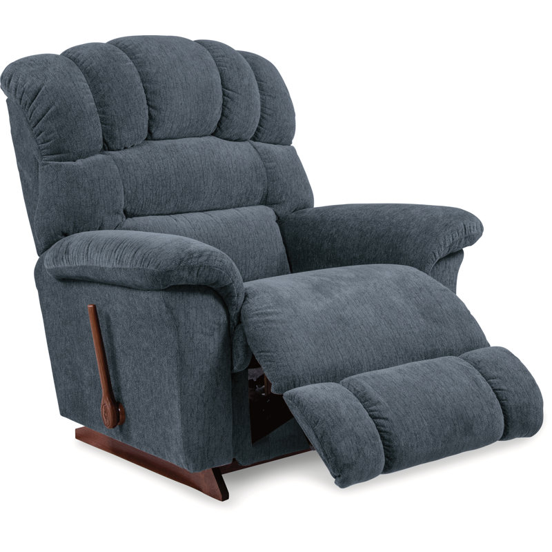 Fauteuil inclinable manuel berçant surdimensionné Randell, Bleu marine/bleu