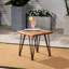 Table basse industrielle en bois et métal avec table d'appoint