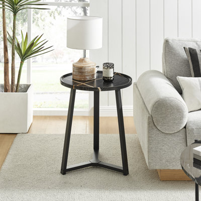 Jissie Round Accent End Table