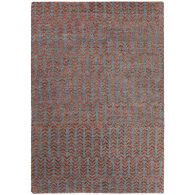 Selene Abstract Area Rug in Rust/Gray