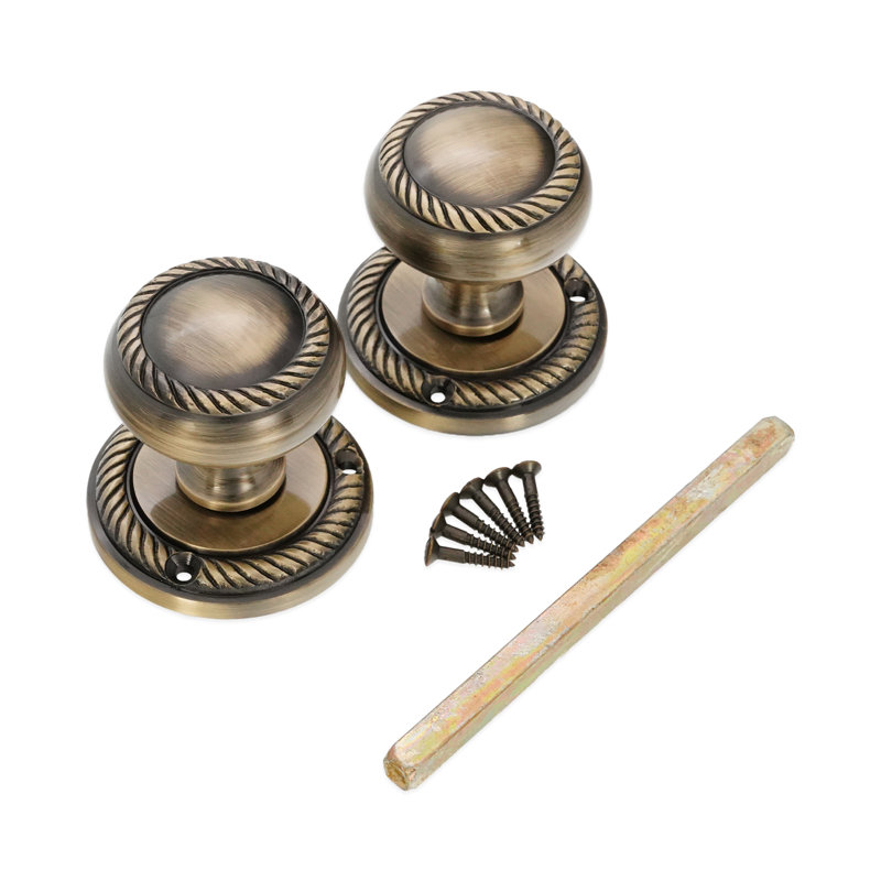 Georgian Mortice Door Knob Antique Brass