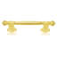 6” C TO C TOULOUSE PULL; LT. COLORADO TOPAZ CRYSTAL SATIN GOLD FINISH
